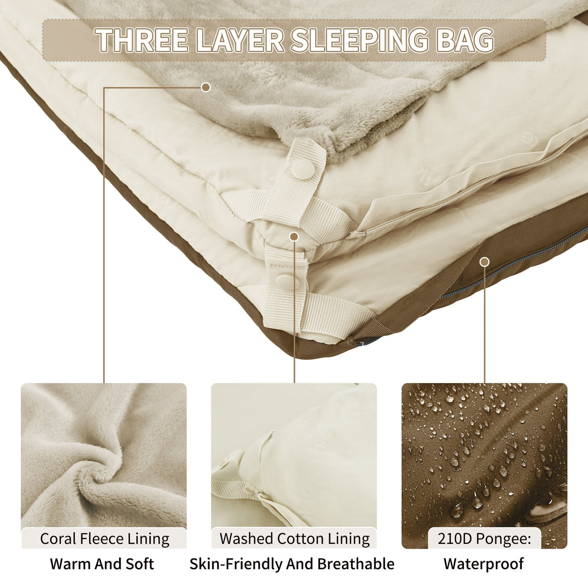 Ceng Ran™ CR450 Layered Cotton Sleeping Bag