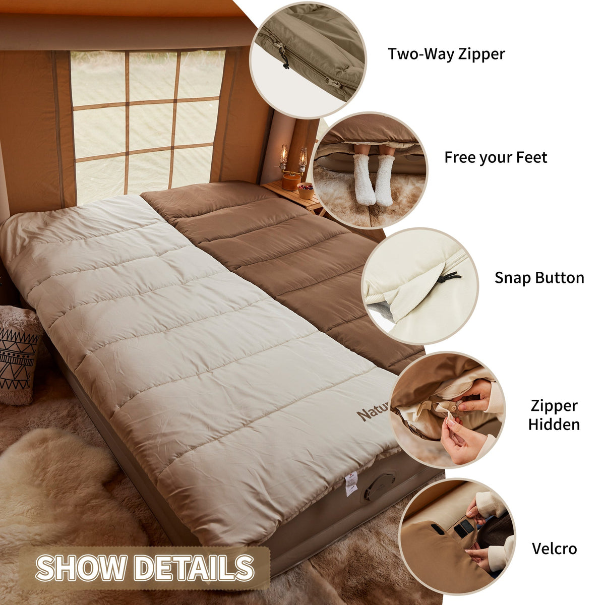 Ceng Ran™ CR450 Layered Cotton Sleeping Bag