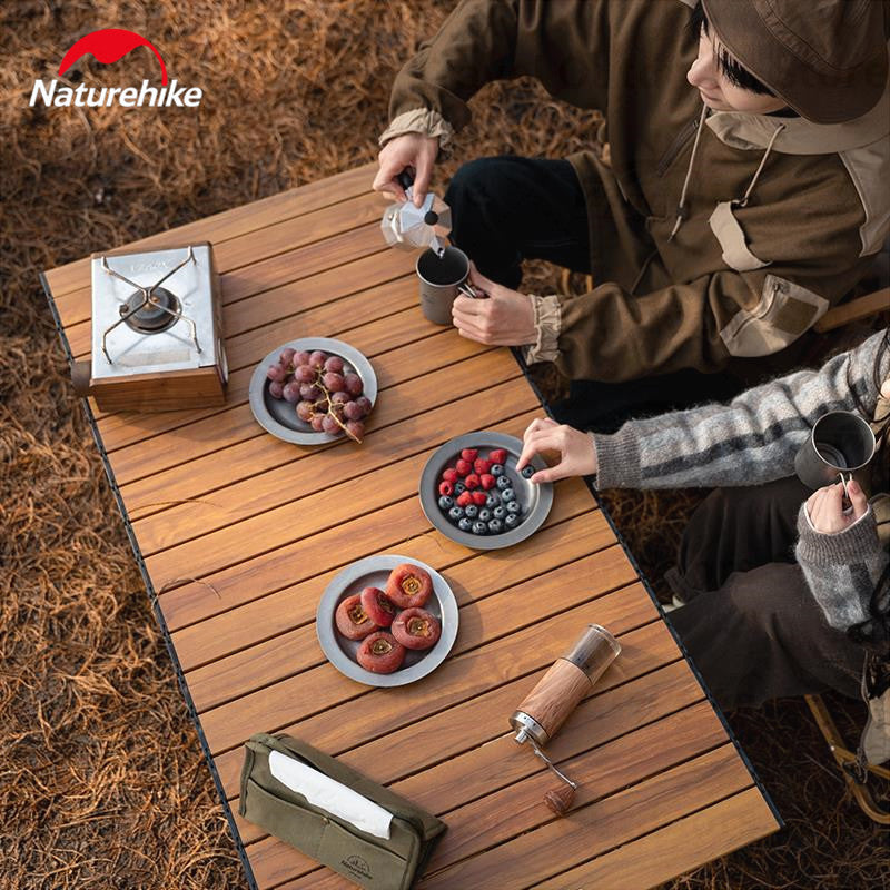 Naturehike Telescopic Folding Table Portable Retractable BBQ Table Outdoor Camping Table Bearing 30kg Aluminum Alloy Table Garden Picnic Party 2 Sizes