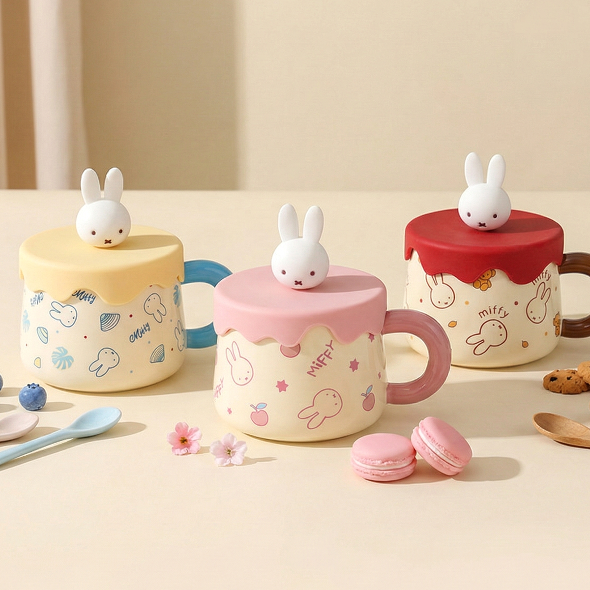 Miffy Sweet Melt Ceramic Mug with 3D Lid