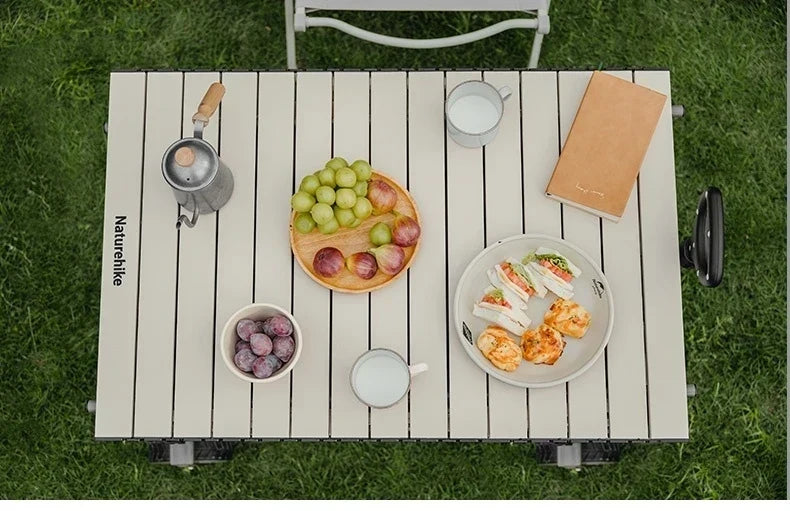 Naturehike Universal Trolley Table Board Portable Lightweight Outdoor Camping Folding Egg Roll Table Style Carbon Steel Picnic Tabletop Heavy Duty