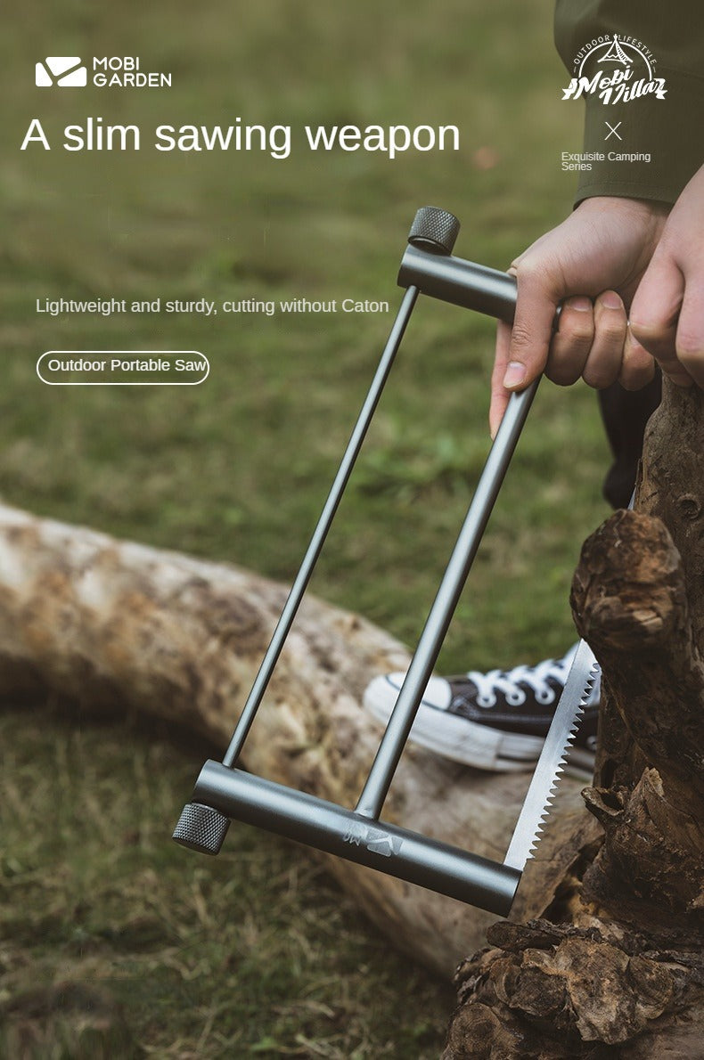 Mobi Garden Outdoor Portable Saw Ultralight Foldable Hand Saw Hacksaw Folding Wood Log Bush Camping Tool Crafting Only 243g With Storage Bag